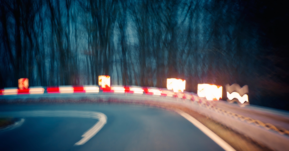 Drowsy Driving Article courtesy Farm Bureau: blurry road image
