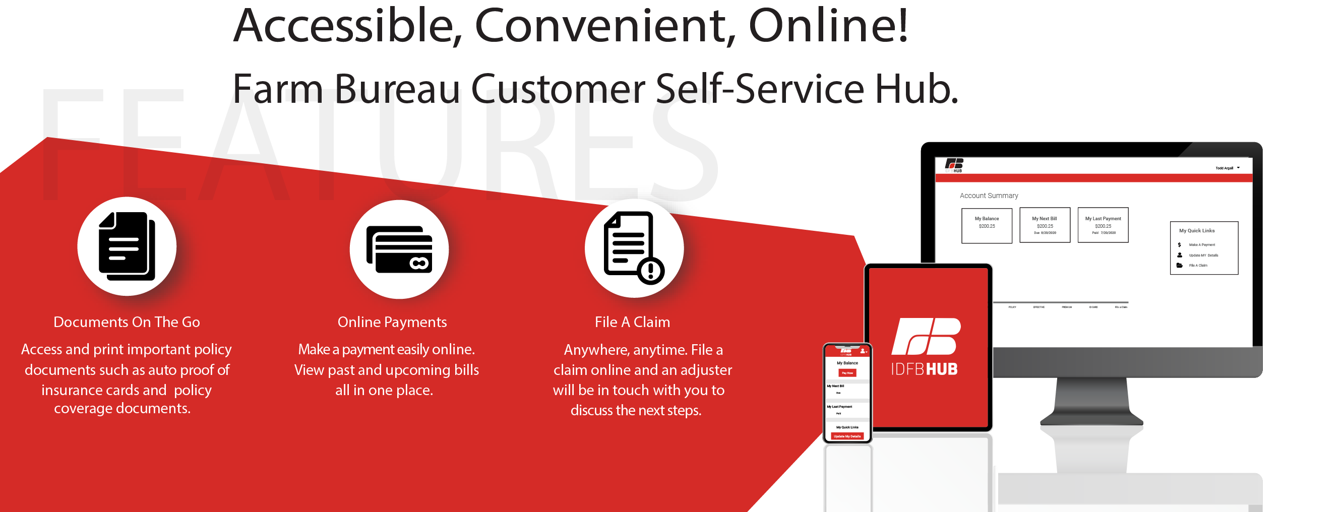 Farm Bureau Customer Self-Service Hub