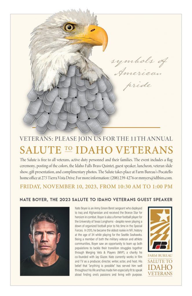 Farm Bureau Salute To Idaho Veterans Poster 2023