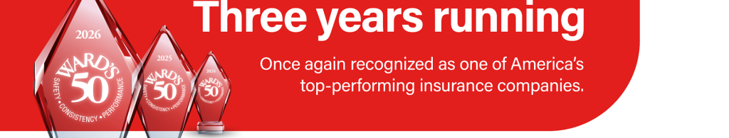 wards announcement banner, three years running