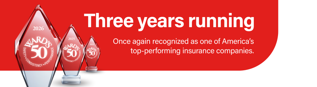 wards announcement banner, three years running